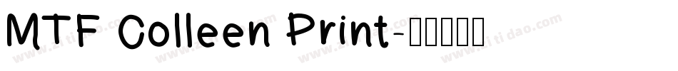 MTF Colleen Print字体转换